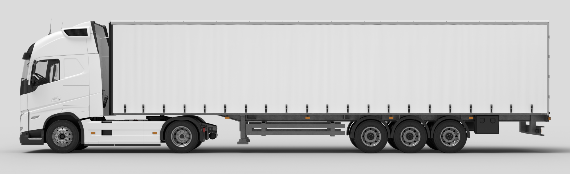 Large curtainside truck